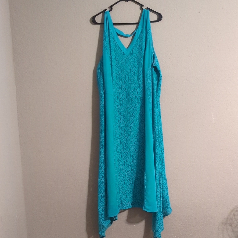 Catherines Vibrant Blue High Low Dress